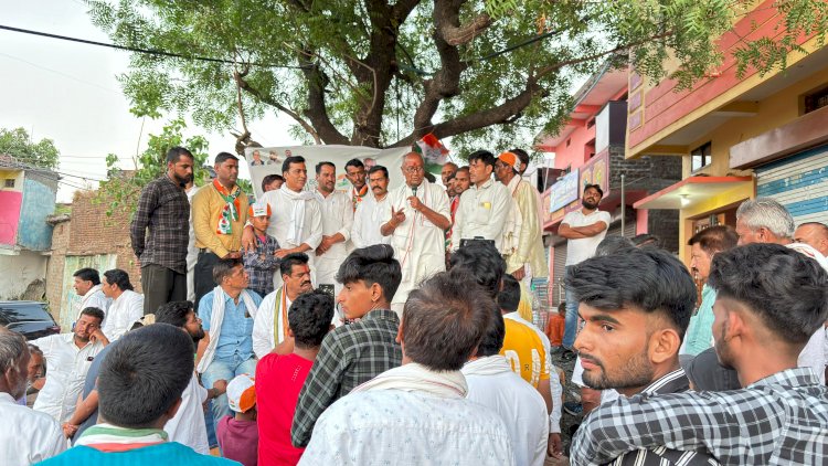 राजगढ़ लोकसभा की ब्यावरा विधानसभा के ग्राम भंवास  मे जनसम्पर्क