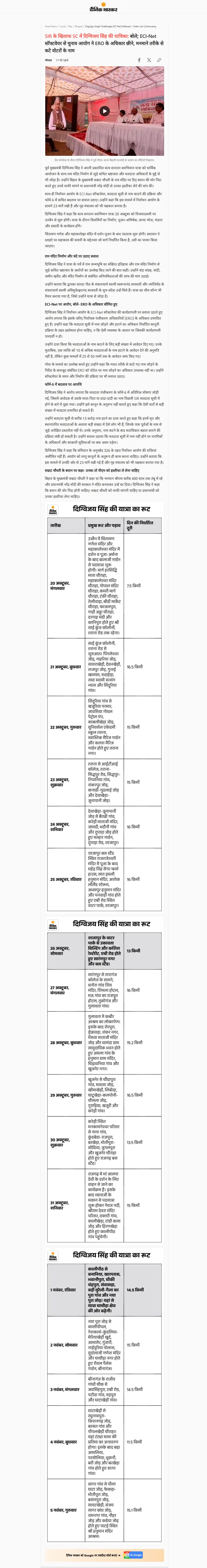 SIR के खिलाफ SC में दिग्विजय सिंह की याचिका बोले ECI Net सॉफ्टवेयर से चुनाव आयोग ने ERO के अधिकार छीने मनमाने तरीके से कटे वोटरों के नाम